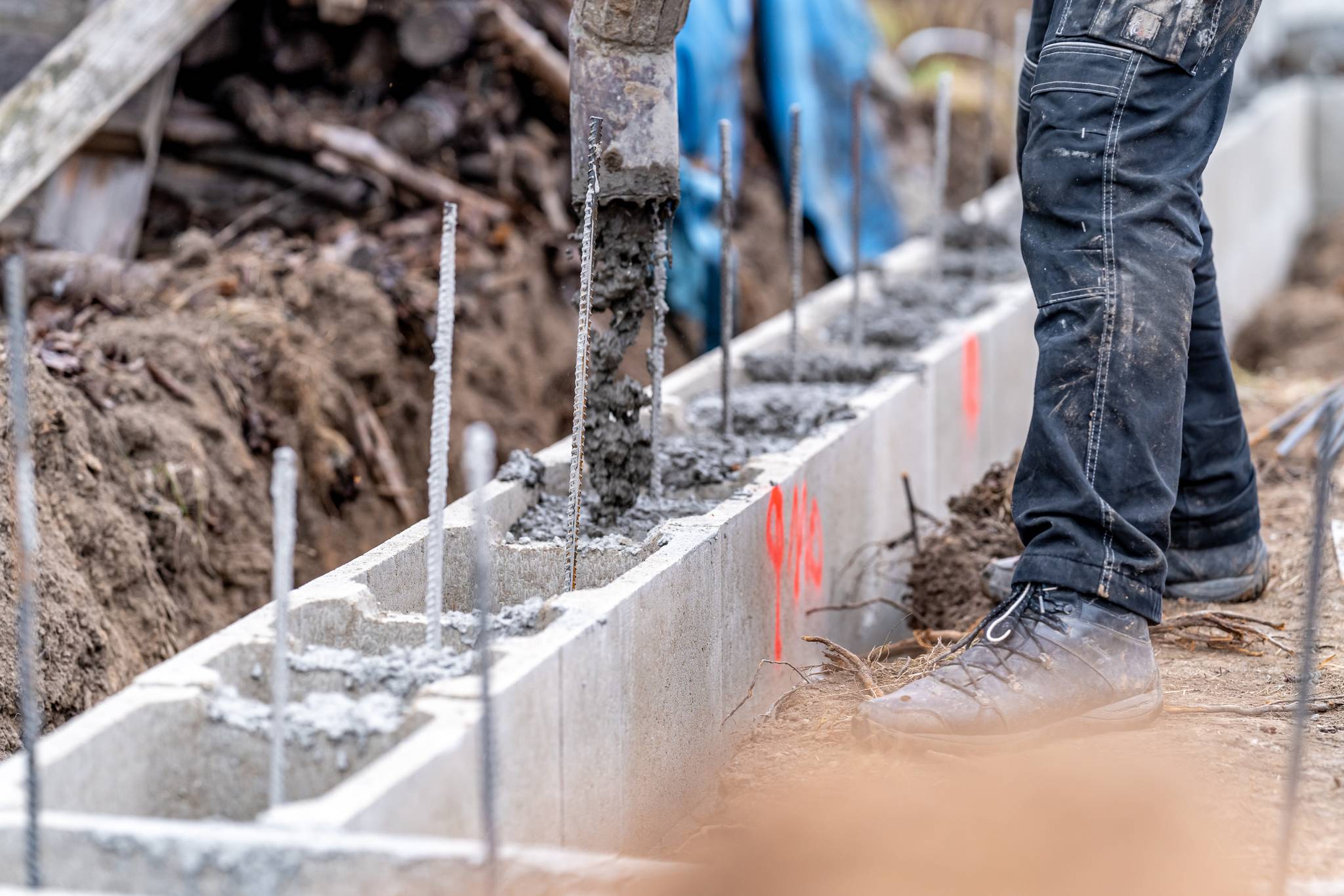 Foundation concreting for warehouse