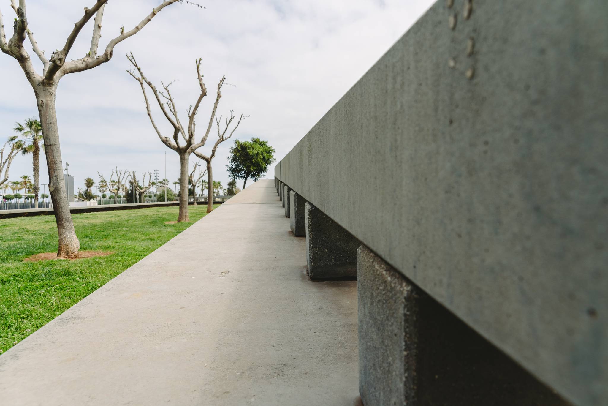Decorative concrete structure in garden