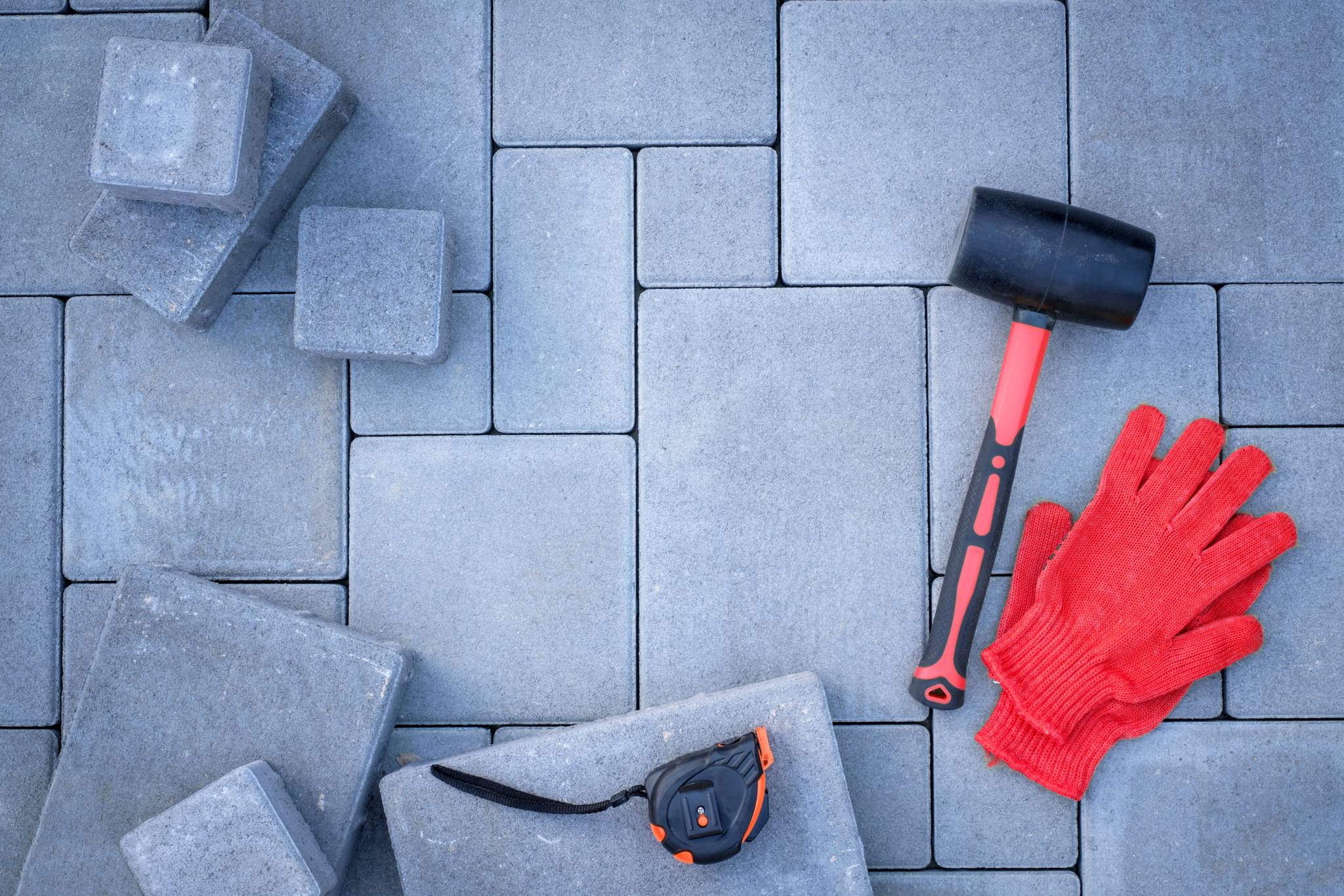 Paving stones closeup detail